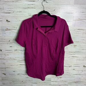 Lululemon purple Quick-Dry Polo Shirt size 14